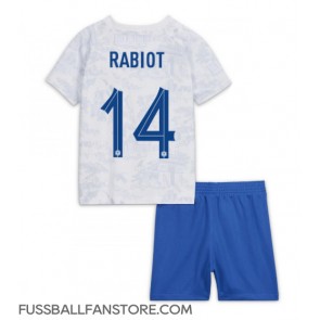 Frankreich Adrien Rabiot #14 Replik Auswärtstrikot Kinder WM 2022 Kurzarm (+ Kurze Hosen)